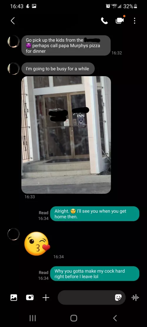 When I realize my wife has already made plans for the night.