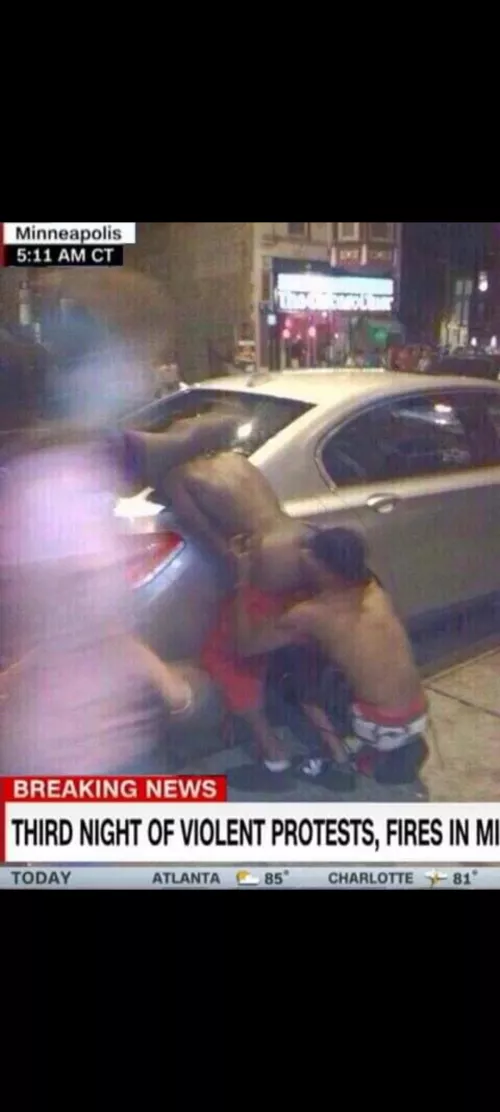 When you take a break from protests to refuel