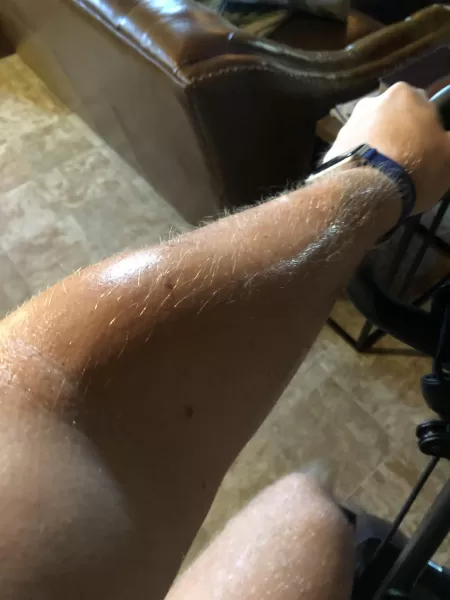 Who likes sweaty arms? Who likes sweaty arms?