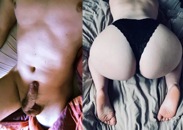 Who would fuck my bf with me? 🤤I’d love to see him stretch out another pussy 😈