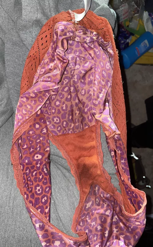 Wifeys panties after running errands, teased her a bit before she left hehe 😈