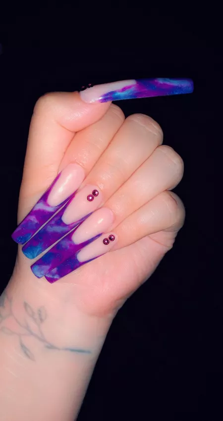 XL marble French tip 😻