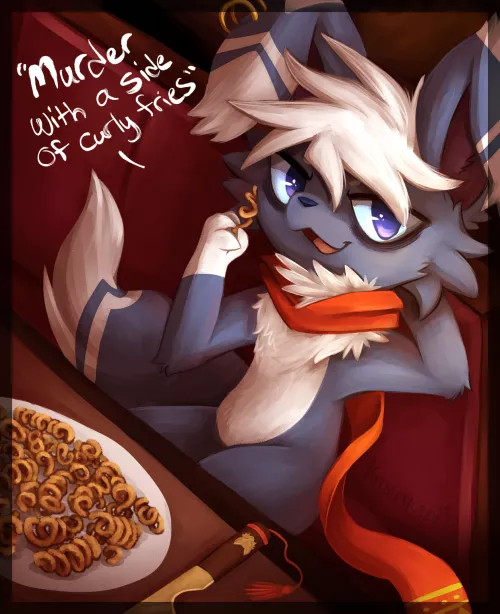 You could say one of my sonas is a bit edgy [art by me @kitsuakari_art]