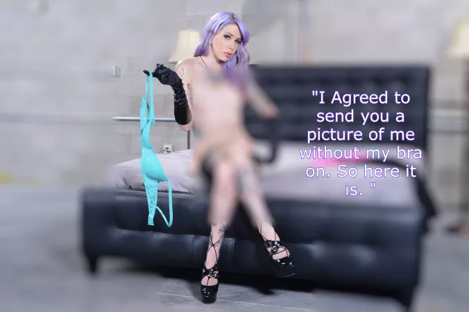 You wanted to see her without a bra, so here it is.