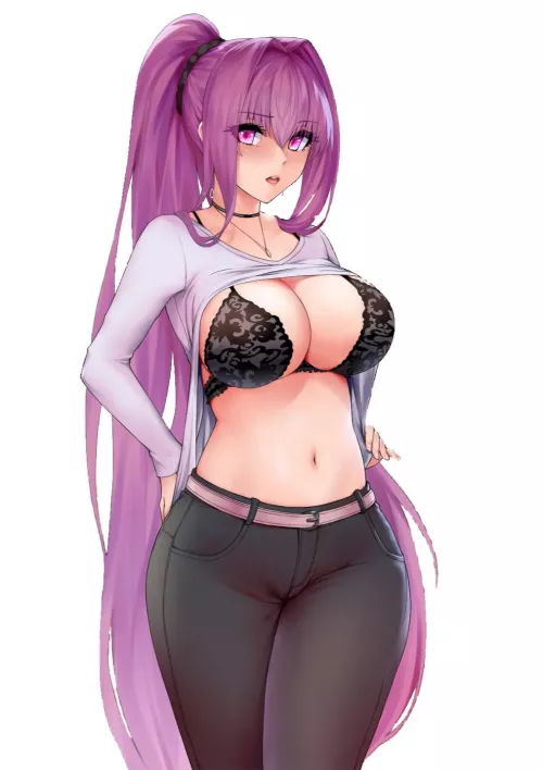 Yuri put her hair in a ponytail 💜 (edit by me)